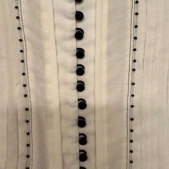 Isabel Marant White Blouse with Black Detail. - Picture 2 of 7